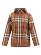 Burberry - Bacton Hooded Checked Coat - Womens - Beige