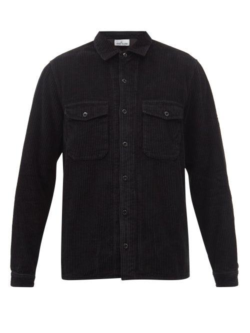 Stone Island - Cotton-corduroy Shirt - Mens - Black