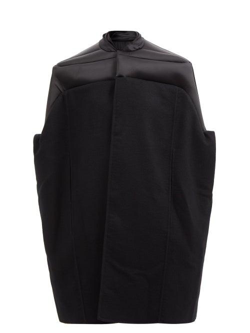 Rick Owens - Padded-shoulder Cashmere Cape - Womens - Black