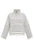 Matchesfashion.com The Upside - Tiena High-neck Striped Jersey Sweatshirt - Womens - White Stripe
