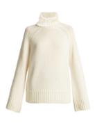 Matchesfashion.com Joseph - Ribbed Roll Neck Wool Sweater - Womens - Ivory