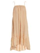 Lisa Marie Fernandez Nicole Gathered Striped Cotton-blend Dress