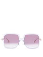 Matchesfashion.com Dior - Diorlink1 Square Acetate Sunglasses - Womens - Clear