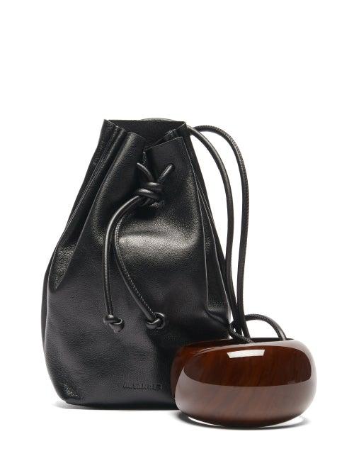 Matchesfashion.com Jil Sander - Bracelet-handle Leather Bucket Pouch - Womens - Black