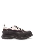 Matchesfashion.com Alexander Mcqueen - Tread Tie-dye Chunky-sole Canvas Derby Shoes - Mens - Black Multi