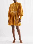 Zimmermann - Guipure-lace Dress - Womens - Mustard