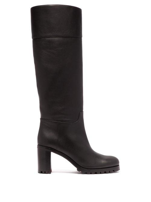 Matchesfashion.com Christian Louboutin - Kari 70 Leather Knee High Boots - Womens - Black