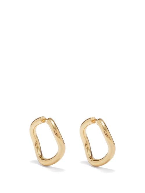 Charlotte Chesnais - Maxi Wave 18kt Gold-vermeil Hoop Earrings - Womens - Yellow Gold