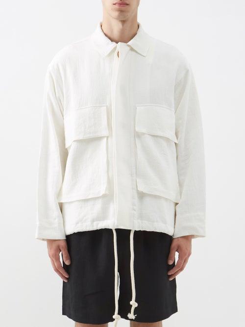 Commas - Resport Linen-ramie Blend Jacket - Mens - White
