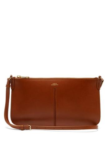 Ladies Bags A.p.c. - Betty Leather Shoulder Bag - Womens - Tan