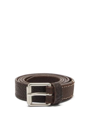 Mens Accessories Lemaire - Full-grain Leather Belt - Mens - Brown