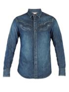 Matchesfashion.com Saint Laurent - Western Denim Shirt - Mens - Blue
