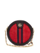 Matchesfashion.com Gucci - Ophidia Gg Leather And Suede Cross Body Bag - Womens - Red Multi