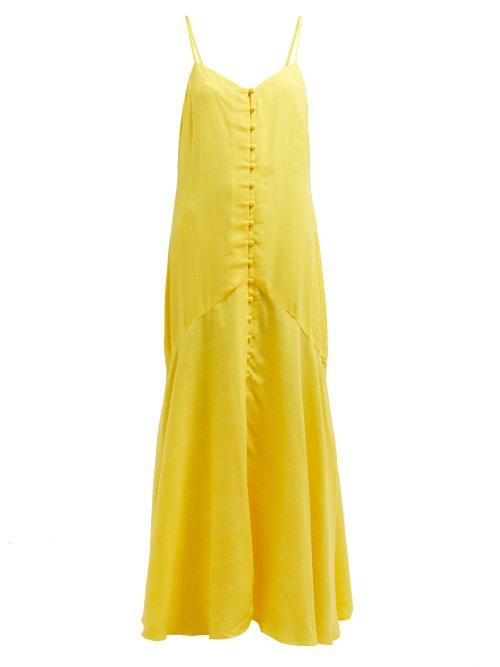 Matchesfashion.com Mara Hoffman - Diana Twill Maxi Dress - Womens - Yellow