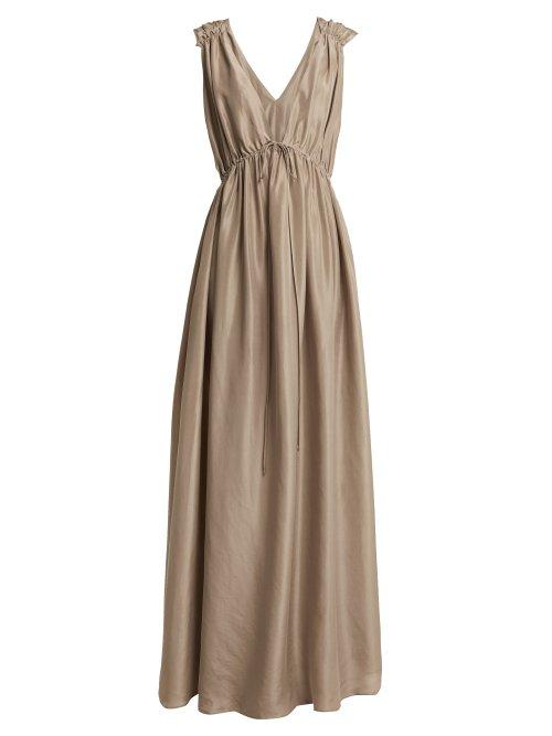 Matchesfashion.com Loup Charmant - Sirena Silk Maxi Dress - Womens - Beige
