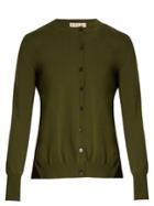 Marni Pleated-back Cotton-blend Cardigan