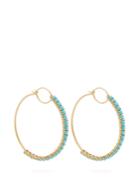 Irene Neuwirth 18kt Gold & Turquoise Hoop Earrings