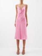 Norma Kamali - Bias-cut Crepe-satin Midi Dress - Womens - Pink