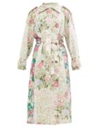 Matchesfashion.com Rave Review - Rue Floral Upcycled-bedsheet Trench Coat - Womens - Multi