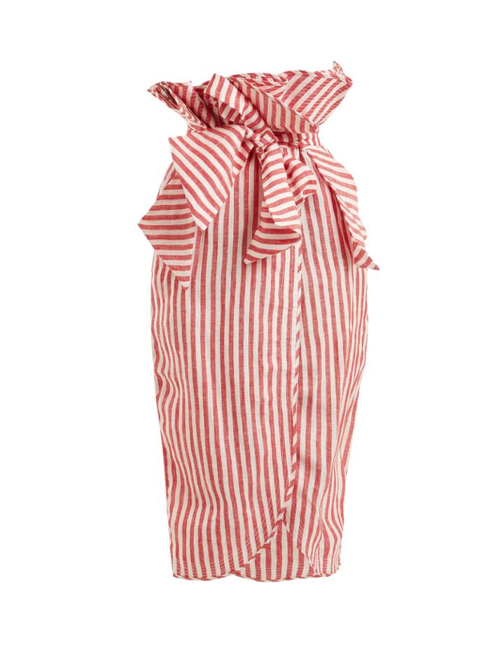 Johanna Ortiz Striped Paperbag-waist Skirt