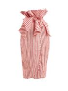 Johanna Ortiz Striped Paperbag-waist Skirt