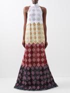 Lisa Folawiyo - The Vintage Panelled Lace Halterneck Gown - Womens - Multi