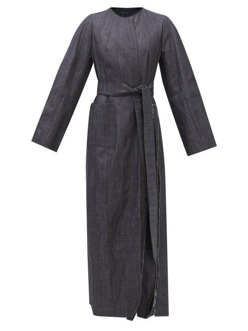 Carl Kapp - Charlie Collarless Denim Coat - Womens - Indigo