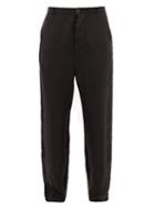 Matchesfashion.com Edward Cuming - Wide-leg Washed-cupro Trousers - Mens - Black