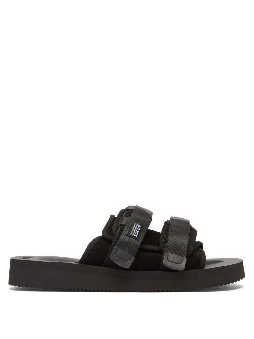 Matchesfashion.com Suicoke - Moto-vs Two-strap Suede Slides - Mens - Black