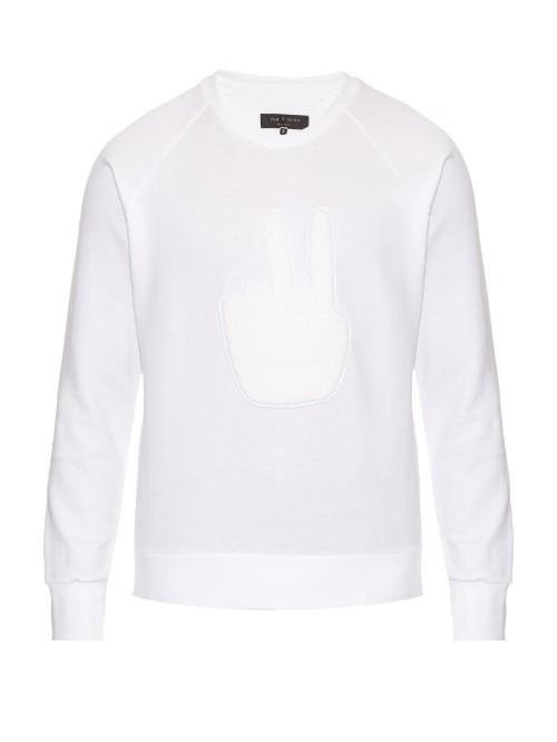 Rag & Bone Peace-appliqu Cotton Sweater