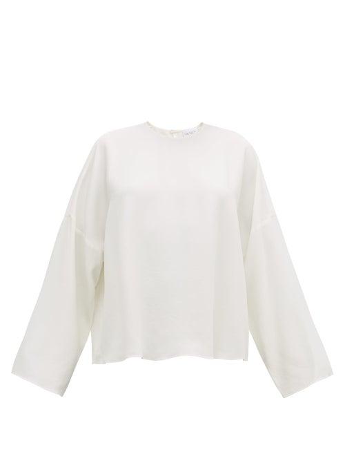 Matchesfashion.com Raey - Dropped Shoulder Crepe Top - Womens - Ivory