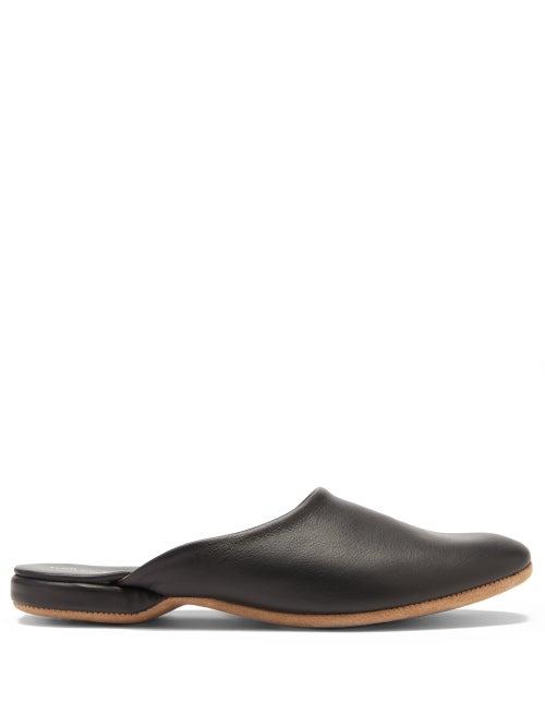Derek Rose - Morgan Leather Slipper Shoes - Mens - Black