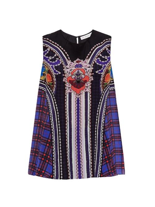Mary Katrantzou Evina Printed Silk Top