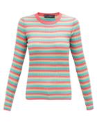 Matchesfashion.com Dolce & Gabbana - Striped Ribbed Silk-jersey Sweater - Womens - Multi