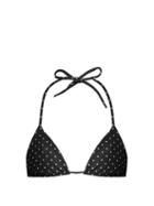Matchesfashion.com Matteau - The String Triangle Bikini Top - Womens - Black Multi