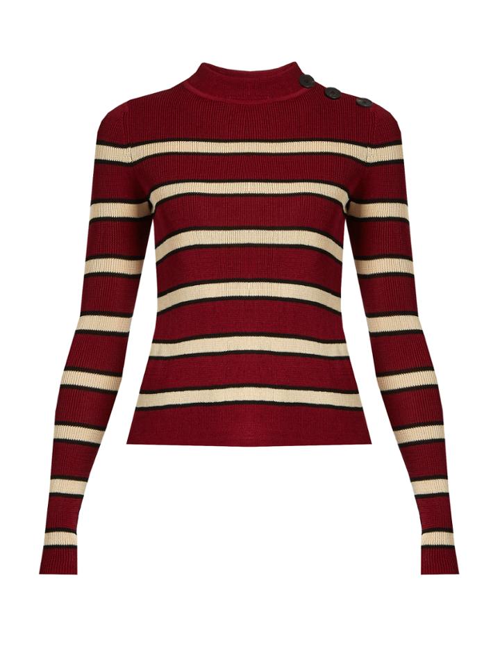 Isabel Marant Étoile Devona Striped Long-sleeved Top