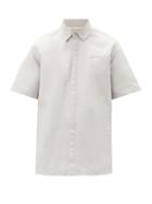 Matchesfashion.com 1017 Alyx 9sm - Logo-plaque Technical-twill Short-sleeved Shirt - Mens - Grey