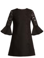 Valentino Bell-sleeve Wool-blend Dress