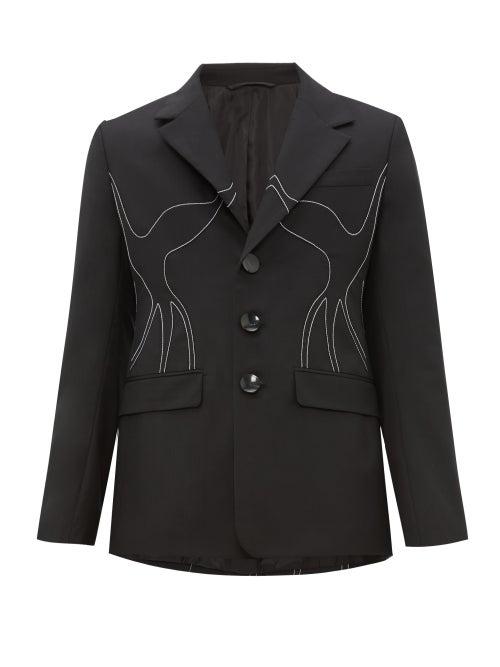 Matchesfashion.com Namacheko - Saqi Single Breasted Wool Suit Jacket - Mens - Black