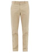 Matchesfashion.com Incotex - Verve Slim-fit Cotton-blend Twill Trousers - Mens - Beige