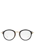 Matchesfashion.com Thom Browne - Round Frame Glasses - Mens - Black Gold