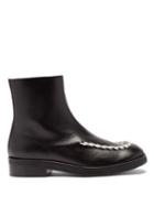 Matchesfashion.com Jw Anderson - Whipstitched Leather Ankle Boots - Mens - Black