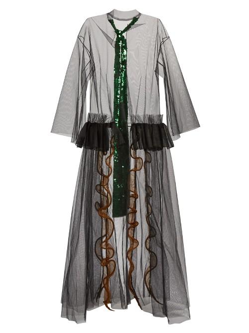 Toga Sequin And Ruffle-embellished Tulle Dress