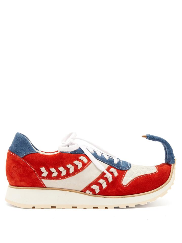 Loewe Dinosaur Turn-up Suede Trainers