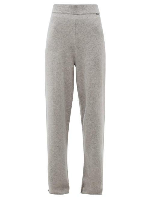 Matchesfashion.com Extreme Cashmere - No.104 Cashmere Wide Leg Track Pants - Womens - Grey