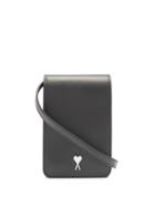Matchesfashion.com Ami - Smooth-leather Cross-body Pouch - Mens - Black
