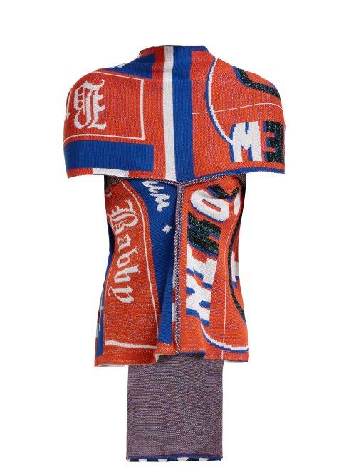 Matchesfashion.com Matty Bovan - Beermat Merino Wool Blend Top - Womens - Multi