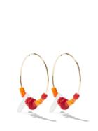 Musa By Bobbie - Coral & 14kt Gold-filled Hoop Earrings - Womens - Orange