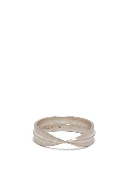 Matchesfashion.com Maison Margiela - Half Twist Silver Ring - Mens - Silver