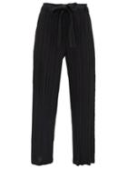 Matchesfashion.com Pleats Please Issey Miyake - Tie-front Technical-pleated Trousers - Womens - Black